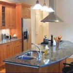 Granite or Marble Countertops with Kitchen Sink and Faucet