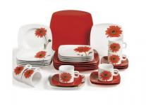 porcelain color glazed dinner set