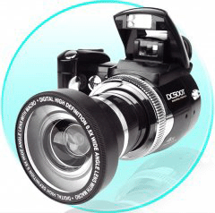 Digital Camera with Wide-Angle Lens