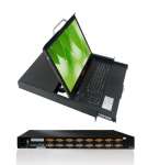 17 inch LCD KVM switch with anti-drop lock,  built-in DC/ AC power supply,  hotkey switch on SUN.