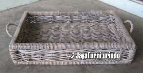 Rattan Kubu Grey Tray Basket