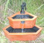 Garden Water Fountain,  Wooden Well