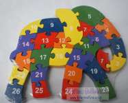 Puzzle Kayu Huruf Gajah
