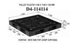 PALLET PLASTIK 114 X 114 X 12 CM