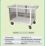 Trolley Cucian Persegi,  Square Laundry Trolley,  Trolley Cucian Rumah Sakit