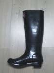black rubber rain boot