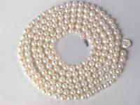Necklace White Freshwater Pearls 7mm Round Pearls AA+