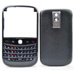 BlackBerry Bold 9000 Housing Cover Keypad - Black & Silver ( Leather)
