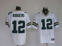 Green pay Rodgers #12 white/green jersey