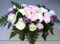 Bunga Meja,  White Roses,  Anyelir Pink,  Violet
