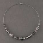Beads elegant neck chain tea gray