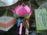 Hanged lotus lamp with electricity operated