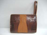 Genuine Crocodile Bag in Brown Crocodile Leather