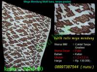 Batik Mega Mendung Coklat Putih Tanpa Gradasi