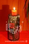 interior decoration furnish candle holder w/ sculpture Chinese stamps