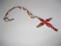 necklace - cross with swarovski crystals