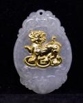 24K Gold & Jade Kylin Pendant