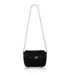 La tricolor Suez classic elegant fair maiden small bag long chain A01015 black