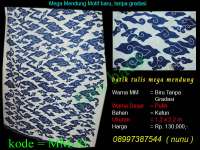 Batik Mega Mendung Biru Putih Tanpa Gradasi