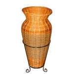 rattan flower vase