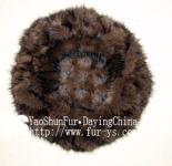 knitted mink fur hat