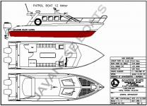 KAPAL PATROLI  FIBER 12 Meter [PATROL BOAT]