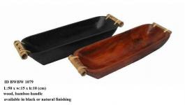 Reqtangular Boat With Bamboo Handle