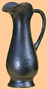 Organic blak ceramic vase