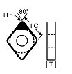 PCBN insert CNMA120404