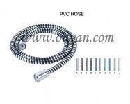 PVC Spiral Type Shower Hose (Gold Ring)