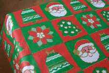 Christmas table cloth/ plastic table cover