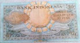 UANG KERTAS KUNO 50 RUPIAH 1959 INDONESIA