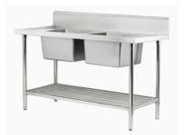 Stainless Steel Commercial Two Compartment Kitchen Sinks