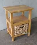 Cabinet Open with Rattan Drawer