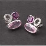 Romantic dancing earring pink