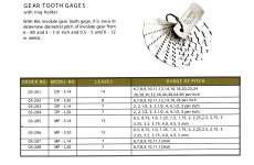 GEAR TOOTH GAGES