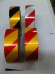 Warning tape with reflective Red/ Yellow colour