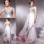 low v-neck sequined quinceanera dresses,  shiny pattern quinceaanera dresses
