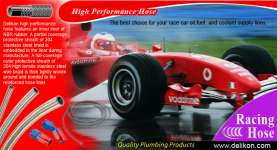 High Performance braided hose for motorsport racing cars,  boats marine engines hose