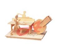 Ping-Pang Ball 3D wooden toy Pen-stand,  3D puzzle
