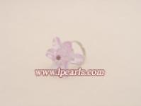 50mm flower-shape pink zircon ring jewelry