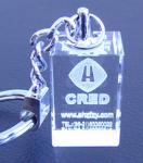 3D Crystal Keychain With Engraving