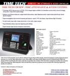Fingerprint & RFID Card ; Access Control & Time Attendance TIME TECH F20 NEW