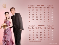 Kartu Undangan Pernikahan Bentuk Kalender 8.6