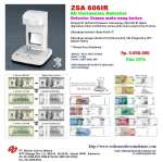 MONEY DETECTOR,  mesin deteksi semua mata uang kertas ZSA 606IR