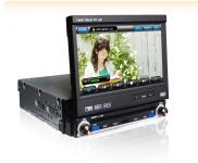 One-DIN In-dash Car DVD Player - GPS Navigation - 7" Touch Screen - RDS - Mobile DVB-T TV - iPod input control
