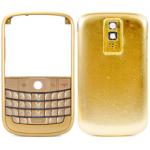 BlackBerry Bold 9000 Housing Cover Keypad - Gold ( Leather)