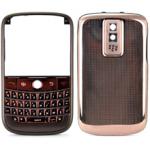 BlackBerry Bold 9000 Housing Cover Keypad - Coffee Frosted Frame With Copper Metal