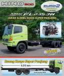 Hino Chassis Terpanjang,  bisa di buat box,  bak,  panjang 9. 4 meter