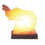 Animal Shape Salt Lamp with Wooden Base
